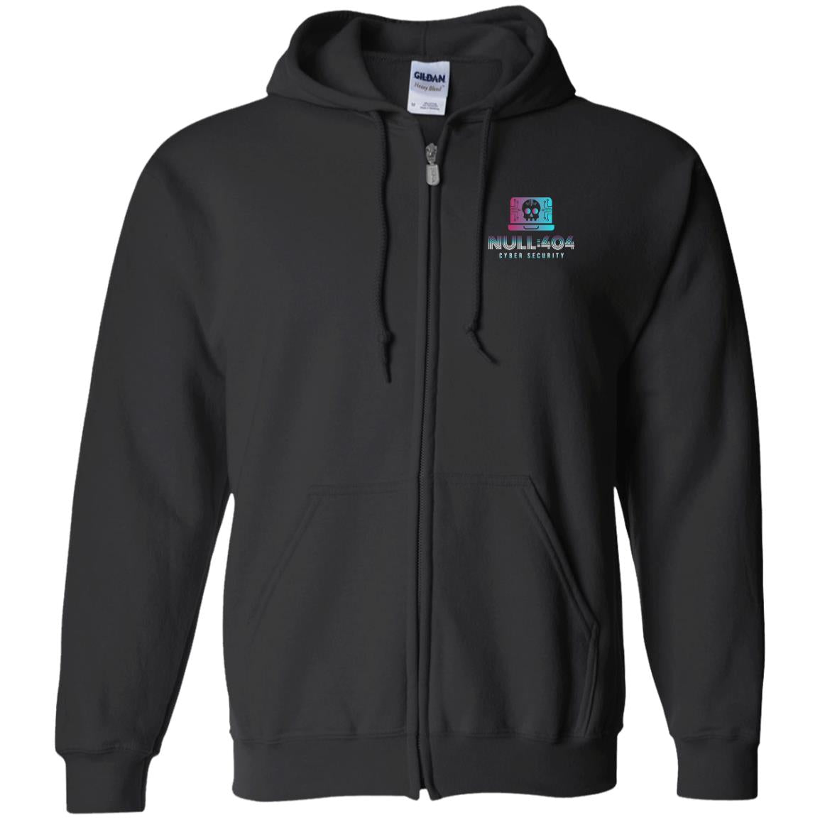 Null404 Zip Hoodie — Black